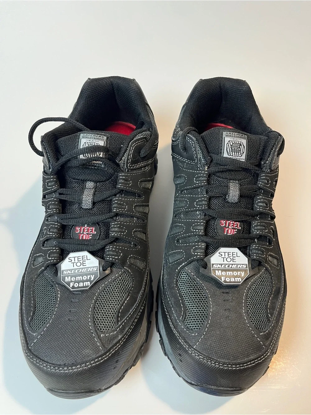 Skechers Men’s Sz 11 Cankton Black Steel Toe Memory Foam Work Shoes